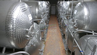 2.450 Liter Lagertanks/Weintanks liegend rund aus V2A 21-0298EUBA