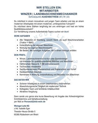 WINZER | LANDMASCHINENMECHANIKER (M/W/D)