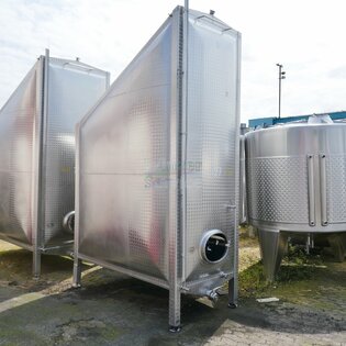 8x 7400 Liter Rechteckbehälter aus V2A