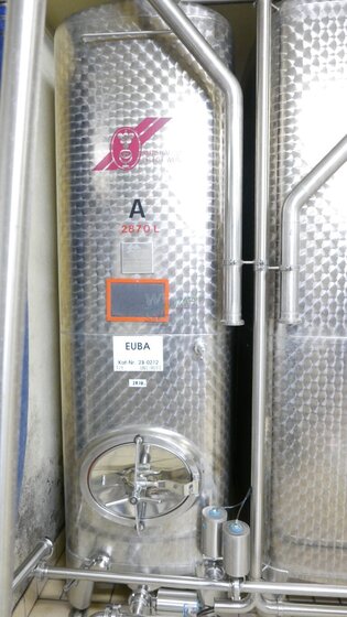 MÖSCHLE 2.870 Liter kubischer Lagertank/Weintank aus V2A