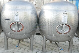 1.500 Liter Eiertank / Lagertank aus V2A marmoriert, gebr.