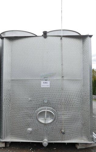 20.200 Liter Lagertank, mit 3 % Schräge, Kubisch, stehend aus V2A