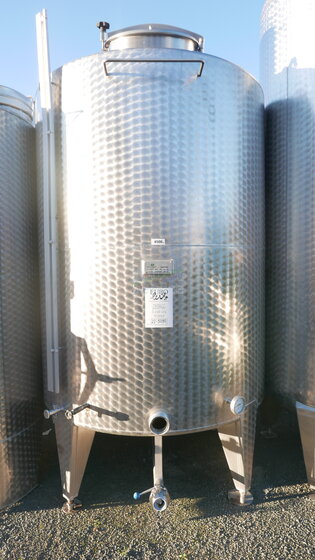 4.500 Liter Tank, Lagertank, Weintank, rund stehend V2A 