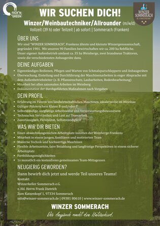 Winzer:in, Weinbautechniker:in, Allrounder