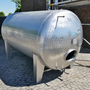 6000 Liter liegender Druckbehälter / Sektdrucktank aus V2A