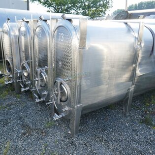 2500 Liter ovaler Lagerbehälter aus V2A