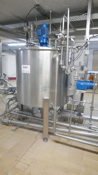 2150 Liter Lagertank/ Rührwerkstank, rund, vertikal aus V2A