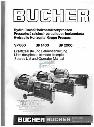 BUCHER Hydraulische Horizontalkorbpresse